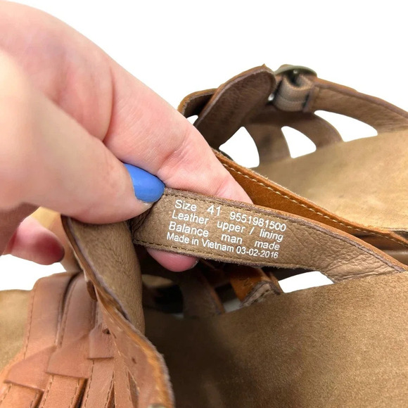 Dansko Dina Cognac Tan Leather Strappy Block Heel Sandals Size 41 US 10.5-11 - Picture 7 of 7